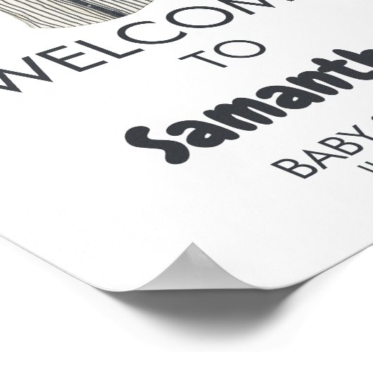 Baseball Klein-Gepäck-Baby-Dusche Empfang Poster (Ecke)