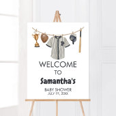 Baseball Klein-Gepäck-Baby-Dusche Empfang Poster