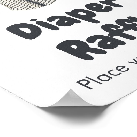 Baseball Klein-Gepäck-Babydusche Windelwanne Poster (Ecke)