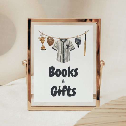 Baseball Kleine Baby Duschkabine Bücher & Geschenk Poster