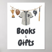 Baseball Kleine Baby Duschkabine Bücher & Geschenk Poster (Vorne)