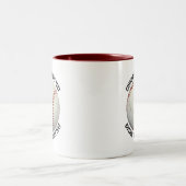 Baseball & Kleiner Text MAROON 11oz Custom Zweifarbige Tasse (Mittel)