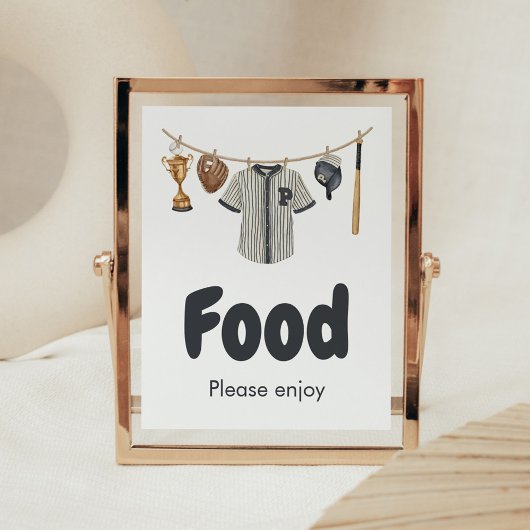 Baseball Kleiniges Gepäck Babydusche Nahrung Poster