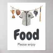 Baseball Kleiniges Gepäck Babydusche Nahrung Poster (Vorne)