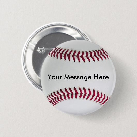 Baseball-Knopf mit Ihrer Mitteilung Button (Vorne & Hinten)