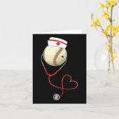 Baseball Krankenschwester Funny für Nurse's Day Sp Karte (Gelbe Blume)