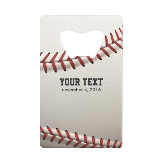 Baseball Kreditkartenflaschenöffner (Vorderseite)