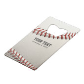 Baseball Kreditkartenflaschenöffner (Rückseite Schrägansicht)