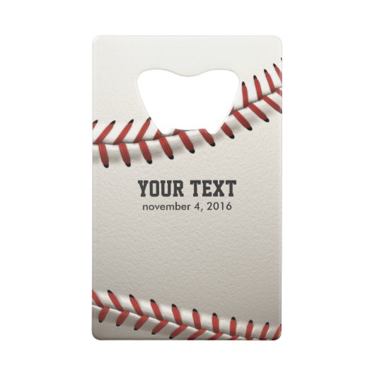 Baseball Kreditkartenflaschenöffner (Rückseite)