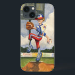Baseball-Krug auf Hügel durch Jay Throckmorton Case-Mate iPhone Hülle<br><div class="desc">Ist es ein Curveball oder ein Schieber? Was auch immer es ist, kommt es nach rechts an Ihnen in diesem fantastischen Stück durch Jay Throckmorton. Ein Baseball-Werfer befiehlt den Hügel und bis wickelt, liefern einen Wurf an die Platte. Geben Sie dieses als Geschenk oder hängen Sie es auf Ihrer Wand...</div>