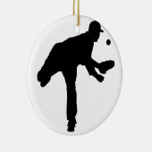 Baseball-Krug-Silhouette Keramikornament (Rechts)