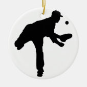 Baseball-Krug-Silhouette Keramikornament (Vorne)