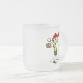 Baseball-Krug-Strichmännchen-Tasse Mattglastasse (VorderseiteRechts)