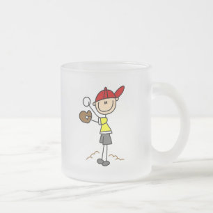 Baseball-Krug-Strichmännchen-Tasse Mattglastasse
