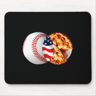 Baseball-Kuchen-Amerikanische-Flagge-Juli-Illustra Mousepad