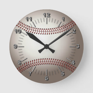 Baseball (Kugel) Runde Wanduhr