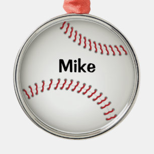 Baseball - kundengebundene Verzierung Silbernes Ornament