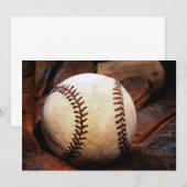 Baseball-Kunst Einladungen (Vorne/Hinten)