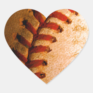 Baseball-Kunst Herz-Aufkleber