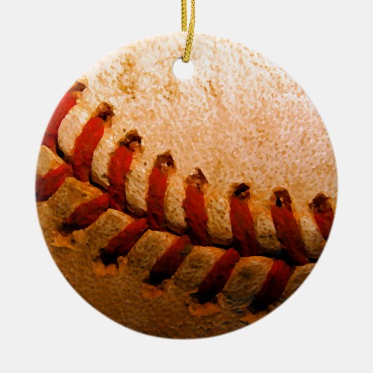 Baseball-Kunst Keramik Ornament (Vorne)