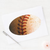 Baseball-Kunst Ovaler Aufkleber (Umschlag)