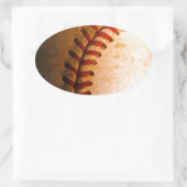 Baseball-Kunst Ovaler Aufkleber (Tasche)