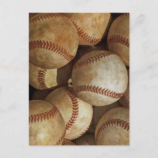 Baseball-Kunst Postkarte (Vorderseite)