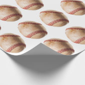 Baseball-Kunst Vintage Geschenkpapier (Ecke)