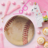 Baseball-Kunst Vintage Pappteller (Party)