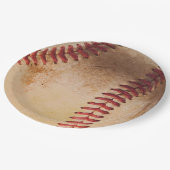Baseball-Kunst Vintage Pappteller (Schrägansicht)