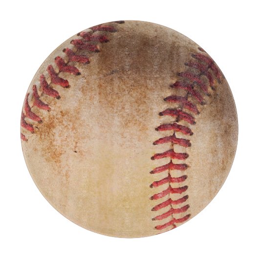 Baseball-Kunst Vintage Schneidebrett (Vorderseite)