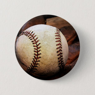 Baseball-Kunstwerk Button