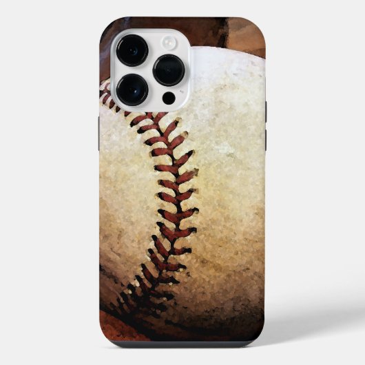 Baseball-Kunstwerk iPhone Hülle (Rückseite)