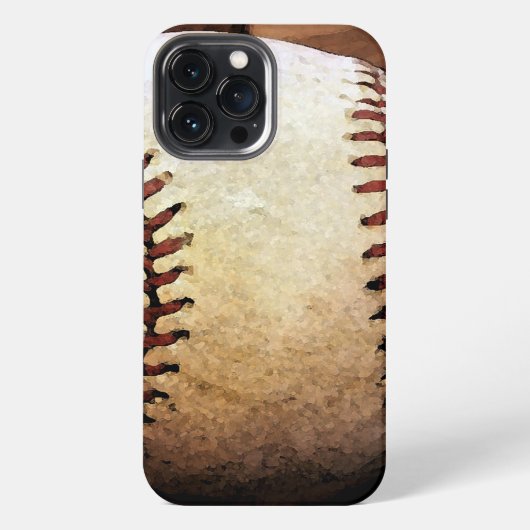 Baseball-Kunstwerk iPhone Hülle (Rückseite)