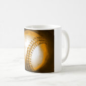 Baseball-Kunstwerk Kaffeetasse (VorderseiteRechts)