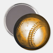 Baseball-Kunstwerk Magnet (Vorderseite/Rückseite)