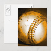 Baseball-Kunstwerk Postkarte (Vorne/Hinten)
