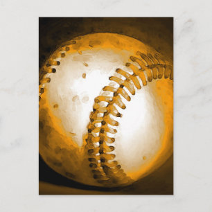 Baseball-Kunstwerk Postkarte