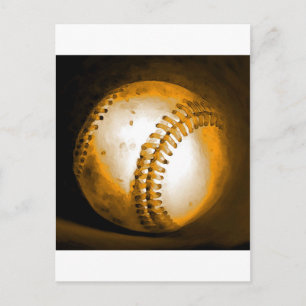 Baseball-Kunstwerk Postkarte