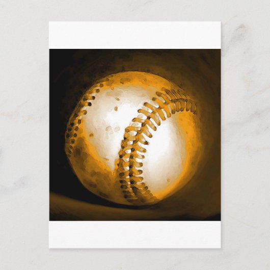 Baseball-Kunstwerk Postkarte (Vorderseite)