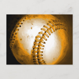 Baseball-Kunstwerk Postkarte