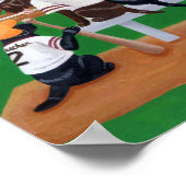 Baseball Labradors Poster (Ecke)