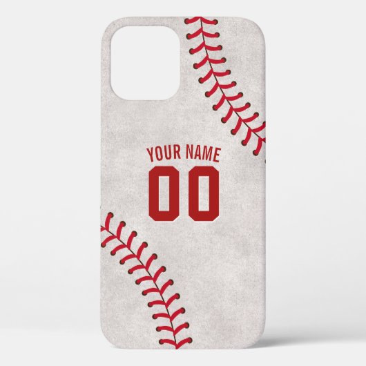 Baseball Lace Sportthema Individuelle Name Case-Mate iPhone Hülle (Rückseite)