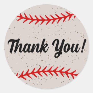 Baseball Lace Stitches als angesehen Runder Aufkleber