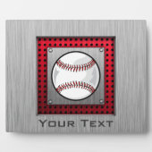 Baseball; lackiertes Aluminium Fotoplatte (Vorderseite)