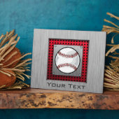 Baseball; lackiertes Aluminium Fotoplatte (Seite)