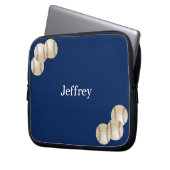 Baseball-Laptop-Computer Hülse, blau Laptopschutzhülle (Vorderseite Links)