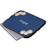 Baseball-Laptop-Computer Hülse, blau Laptopschutzhülle (Vorne Knopf)