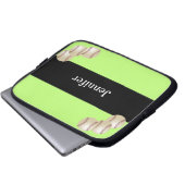 Baseball-Laptop-Computer Hülse, Kiwi u. Schwarzes Laptopschutzhülle (Vorne Knopf)