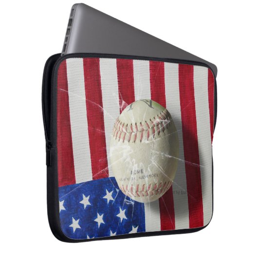 Baseball Laptopschutzhülle (Vorne Rechts)